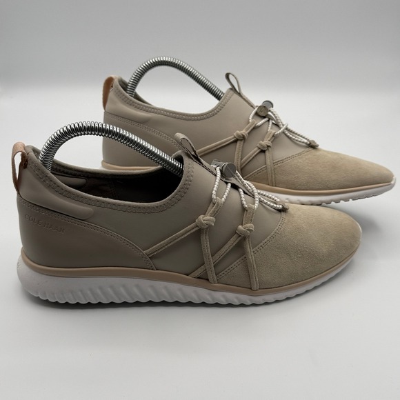 Cole Haan Shoes - Cole Haan StudioGrand Sneakers Womens 9B Taupe Leather Suede Bungee W12366
